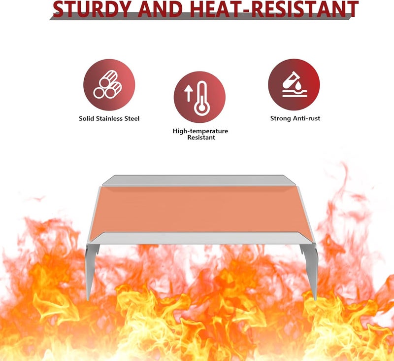 GORGERILA Heat Deflector for Pit Boss, Stainless Steel Flame Tamer for Pit Boss 700 820 850 1000 1250 1300 1600 Series Pellet Smoker Grill Replacement Parts Heat Shield Replacement - Image 4